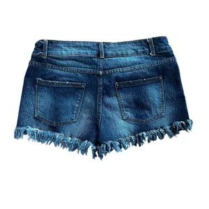 No Boundaries Studded Fringe Denim Shorts | Juniors 9 thumbnail 2