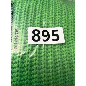 H&M Women Green Ribbed Knit V-Neck Cropped Cardigan Sweater Button Front Small thumbnail 13