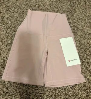 LuLuLemon Align High-Rise Shorts 6" Size 0 Pink Haze NWT NEW Pastel Biker Fitted thumbnail 1