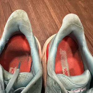Hoka One One light blue & pink athletic running 11 sneakers thumbnail 6