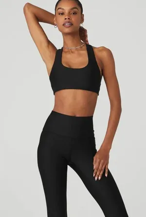 ALO AIRLIFT AIRLIFT ADVANTAGE RACERBACK BRA Black Size S NWT thumbnail 1