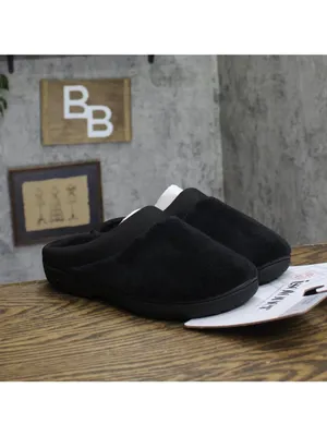 NWT Isotoner Indoor/Outdoor Slip-on Terry Satin Clog Slippers Black XL (9.5-10) thumbnail 4