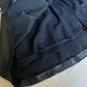 Black Faux Leather Smocked Mini Skirt thumbnail 5