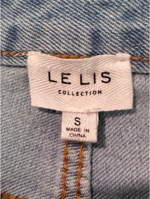 Le Lis Light Blue High-Rise Wide-Leg Jeans With Cuffed Hem thumbnail 4