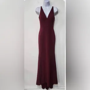 Bhldn Jones V-Neck Crepe Dress Size 0. B18 thumbnail 3