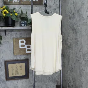 NWT 24seven Comfort Apparel V-neck Rounded Hemline Top P0202070 1X Beige Brown thumbnail 3