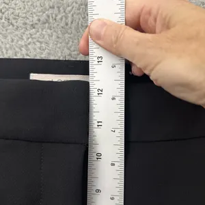 Loft The Peyton Trouser Pants Crepe Black Wide Leg Preppy Women's 8 x 30 thumbnail 8