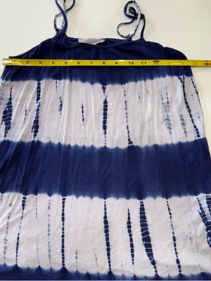 Sugarlips Navy & White Striped Tie-Dye Tank Size Small thumbnail 3