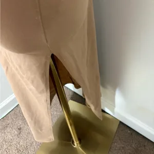 Sleek Sleeveless Maxi Dress in Tan NWOT thumbnail 3