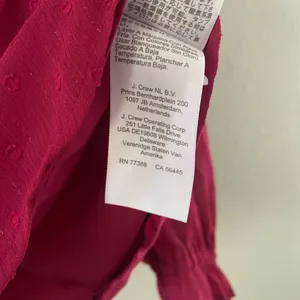 J. Crew Factory Fuchsia Shimmery Polka Dot Ruffle Blouse Small Going Out Casual thumbnail 5
