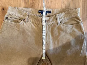 Ralph Lauren Tan Corduroy Boot-Cut Pants thumbnail 7