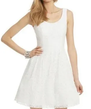 White Posey Lace Sleeveless Fit & Flare Mini Dress Size 2 thumbnail 1