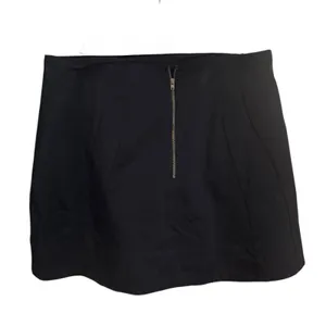 Anthropologie A Lined Mini Skirt Black Sz Large Boho Minimalist Workwear Zipper thumbnail 3