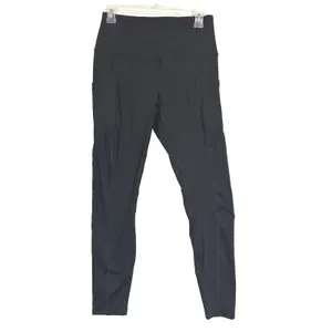 Gymshark Energy+ Seamless Leggings Womens M Black Eyelet High Waist Cropped Gym‎ thumbnail 3
