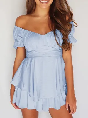 Baby doll mini dress Blue Size XS thumbnail 1