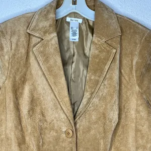 Liz & Co.‎ Suede Blazer Tan Size L thumbnail 2