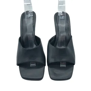 BP. Womens Mirra Black High Heel Square Toe Sandals Size 9.5 thumbnail 2