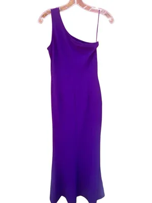 Mushare Purple Maxi One shoulder Dress Sz S NWT thumbnail 3