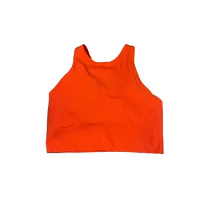 Athleta‎ Women's Activewear Sport Bra Halter Sleeve Orange Medium thumbnail 3
