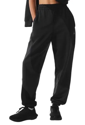 Alo Yoga Make Waves Sweatpant Vintage Black Tonal XS thumbnail 1