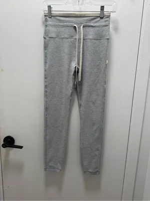 Vuori Light Heather Cream Grey Vibe Elevation Drawstring Leggings VW452 Small thumbnail 2