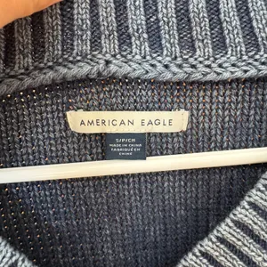 American Eagle‎ Outfitters Blue V-Neck Cotton Sweater Knit Top thumbnail 4