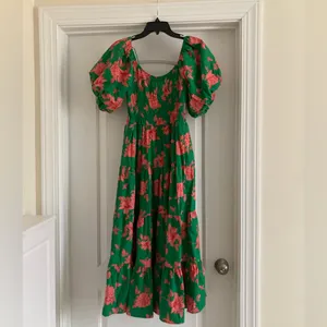 Peach and love California Dress Vibrant Green and Pink Maxi Dress thumbnail 5