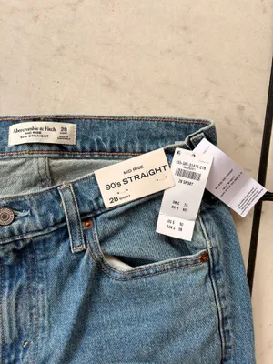 Abercrombie Jeans Mid-Rise Straight Short 90s 28 thumbnail 8
