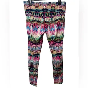 90 Degree Multicolored Athletic Full Length Leggings Pink Size L thumbnail 3