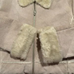Guess Jacket Genuine Leather Vintage Penny Lane Y2K Faux Fur Lined Aviator Large thumbnail 14