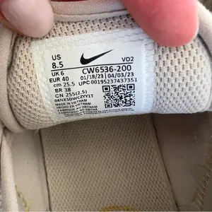 Nike Womens Court Vision Alta TXT Low Top Sneakers in Cream / Tan thumbnail 9