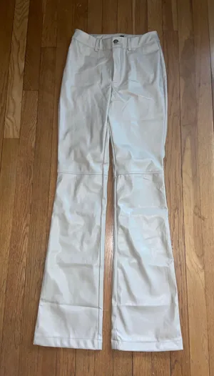 White Fox Leather Pants thumbnail 1