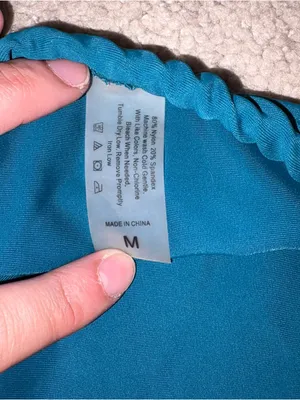 Teal Tie-Side Bikini Bottom - Women Swim Size: M thumbnail 3