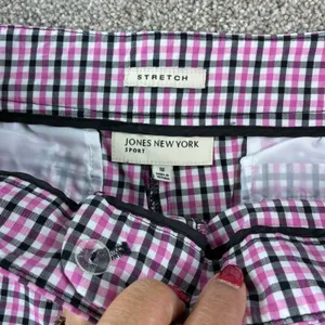 Jones New York Womens Plaid Bermuda Short Women 16 Pink Country Club Golf Resort thumbnail 3