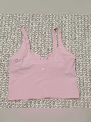 lululemon Pink Align Ribbed Tank Top size 8 thumbnail 4