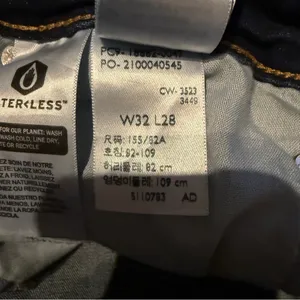 Levi's 721 High‎ Rise Skinny Jeans Dark Wash Sz 32 Plus thumbnail 9