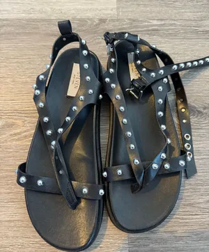 Steven New York Studded Sandals Black Size 9 thumbnail 1
