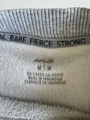 Aerie Heather Gray Oversized Crewneck Tunic Sweatshirt Size Medium thumbnail 4