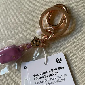 Lululemon Everywhere Belt Bag Charm Keychain - Pink Frosting thumbnail 3