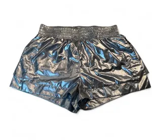 Ivy Park silver metallic shorts and black beaded bra set in size S #ivypark #metallic thumbnail 2