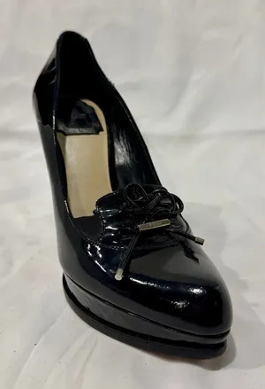 Christian Dior Black Patent Platform Bow Pump Y2K SINGLE SHOE thumbnail 1