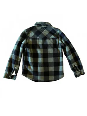 Weatherproof Vintage Green and Black Plaid Button-Up Shirt Jacket, Size S (7/8) thumbnail 4