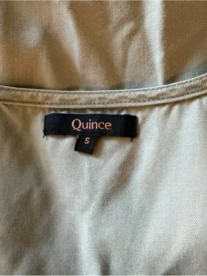 Quince - Tencel Lyocell Button Front Tie Waist Dress Sage Green Sz S thumbnail 6