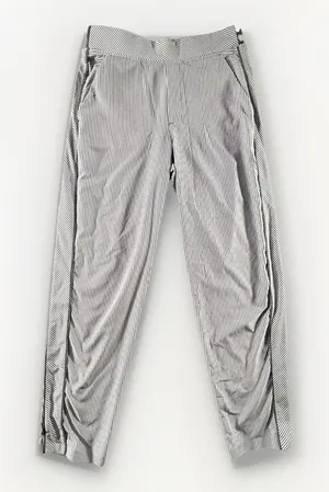 Athleta‎ Gray White Striped Brooklyn Ankle Pants Size 2 Pull On Stretch Casual thumbnail 1