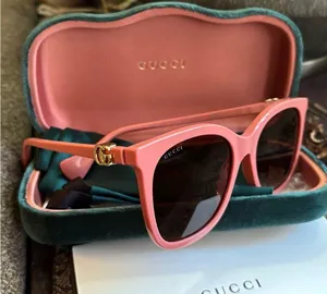 Authentic GUCCI 54 cat eye square Acetate logo sunglasses thumbnail 5