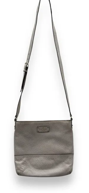 Kate Spade‎ Bag Bay Street Cora Pebbled Leather Beige Gray Crossbody thumbnail 1