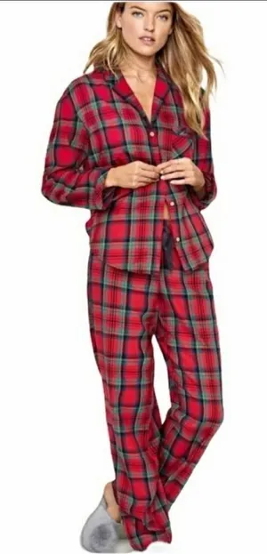 Victoria’S Secret Red Plaid Pajamas Set Small thumbnail 1