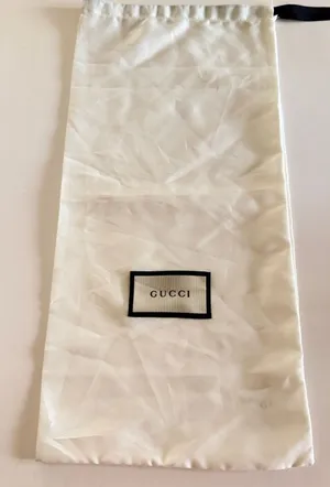 Gucci Dust Bag Sz 17x8 White Drawstring Storage Accessory Authentic thumbnail 1