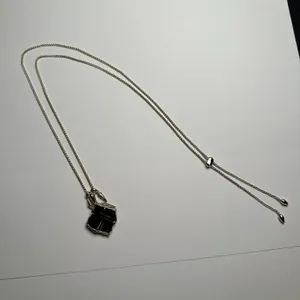 Kendra Scott Arlet Pendant Necklace Gold Tone Brown / Black Glass With Charms thumbnail 1