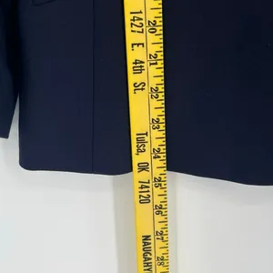 ANTONIO MELANI Jacket Womens Size 10 Navy Blue Single Breasted One Button Blazer thumbnail 7